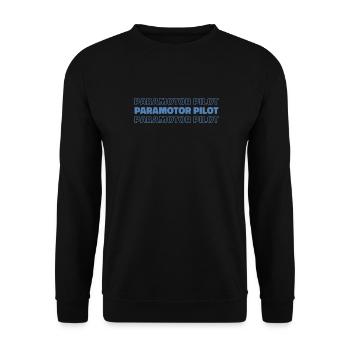 Paramotor Gleitschirmfliegen - Unisex Pullover - Schwarz - Vorne - Alina (178cm) & Michal (187cm)