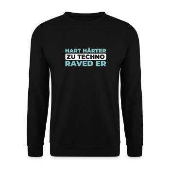Techno Raver - Sweat-shirt Unisexe - noir - Devant - Alina (178cm) & Michal (187cm)