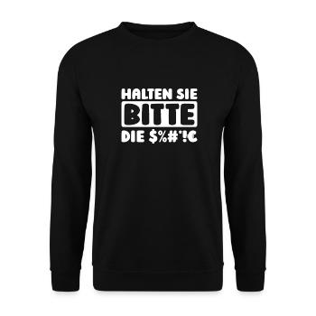 Humour noir, taisez-vous - Sweat-shirt Unisexe - noir - Devant - Alina (178cm) & Michal (187cm)