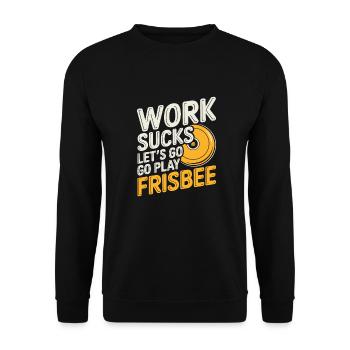 Frisbee - Unisex Sweatshirt - black - Front - Alina (178cm) & Michal (187cm)