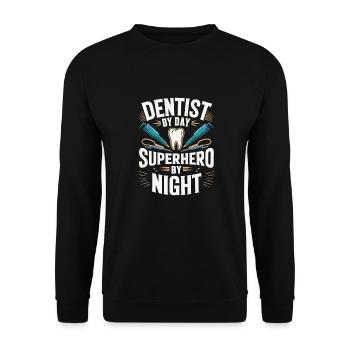 Zahnarzt Dentist - Unisex Pullover - Schwarz - Vorne - Alina (178cm) & Michal (187cm)