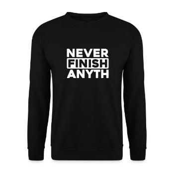 Schwarzer Humor - Unisex Pullover - Schwarz - Vorne - Alina (178cm) & Michal (187cm)
