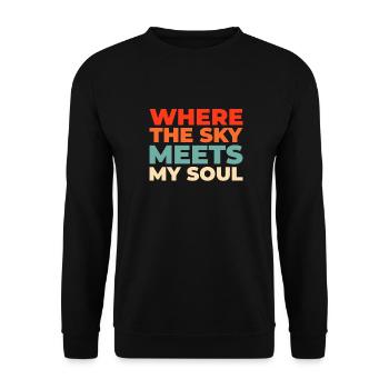 Paramotor paragliding - Unisex Sweatshirt - black - Front - Alina (178cm) & Michal (187cm)
