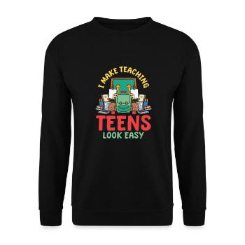 High school teacher - Unisex Sweatshirt - black - Front - Alina (178cm) & Michal (187cm)