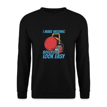 Boiler maker - Unisex Sweatshirt - black - Front - Alina (178cm) & Michal (187cm)