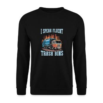 Garbage collector garbage man - Unisex Sweatshirt - black - Front - Alina (178cm) & Michal (187cm)