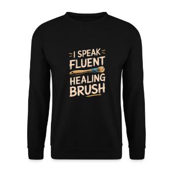 Art-thérapeute - Sweat-shirt Unisexe - noir - Devant - Alina (178cm) & Michal (187cm)