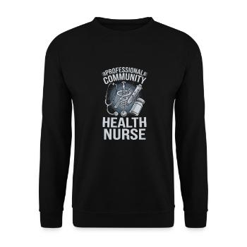 Community nurse - Unisex Sweatshirt - black - Front - Alina (178cm) & Michal (187cm)