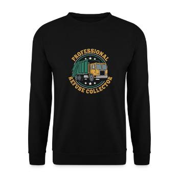 Garbage collector garbage man - Unisex Sweatshirt - black - Front - Alina (178cm) & Michal (187cm)