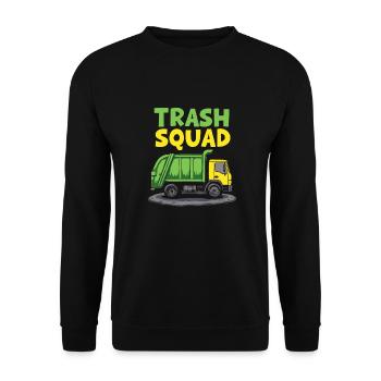 Garbage collector Garbage man Squad - Unisex Sweatshirt - black - Front - Alina (178cm) & Michal (187cm)