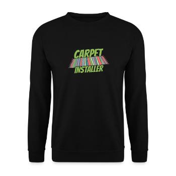 Carpet Installer Kader - Unisex Sweatshirt - black - Front - Alina (178cm) & Michal (187cm)