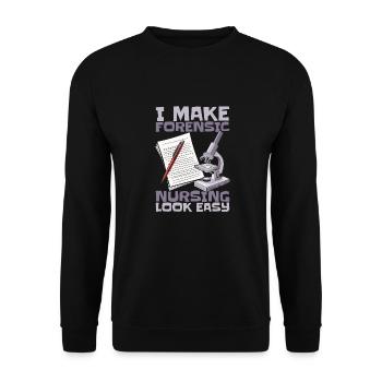 Infirmière médico-légale - Sweat-shirt Unisexe - noir - Devant - Alina (178cm) & Michal (187cm)