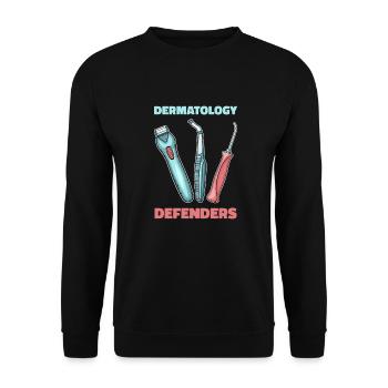 Dermatology Nurse Team - Unisex Sweatshirt - black - Front - Alina (178cm) & Michal (187cm)