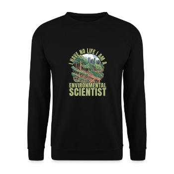 Scientifique de l’environnement - Sweat-shirt Unisexe - noir - Devant - Alina (178cm) & Michal (187cm)