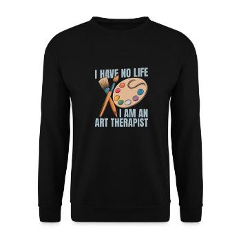 Art-thérapeute - Sweat-shirt Unisexe - noir - Devant - Alina (178cm) & Michal (187cm)