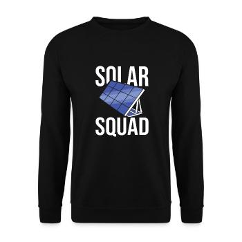 Solarinstallateur Kader - Unisex Pullover - Schwarz - Vorne - Alina (178cm) & Michal (187cm)