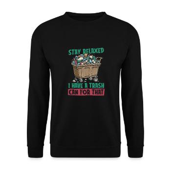 Garbage collector garbage man - Unisex Sweatshirt - black - Front - Alina (178cm) & Michal (187cm)