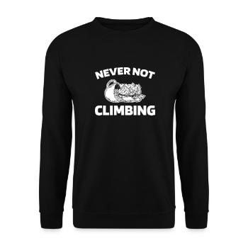 Klettern Kletterer - Unisex Pullover - Schwarz - Vorne - Alina (178cm) & Michal (187cm)
