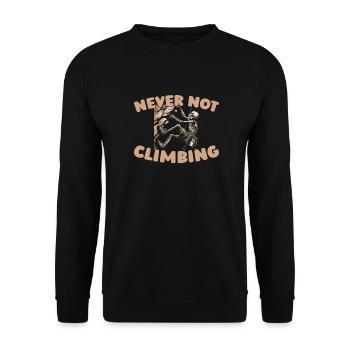Klettern Kletterer - Unisex Pullover - Schwarz - Vorne - Alina (178cm) & Michal (187cm)