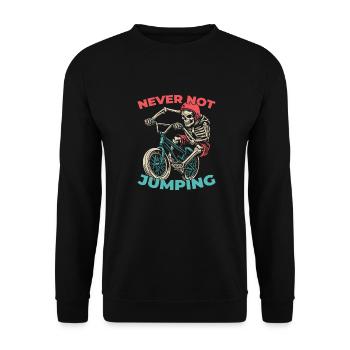 Bmx Bmx Biker - Unisex Pullover - Schwarz - Vorne - Alina (178cm) & Michal (187cm)