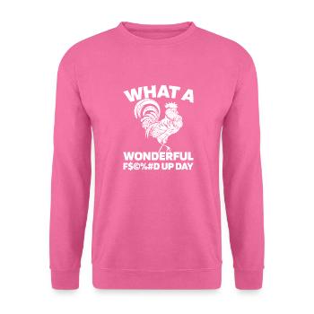 Huhn Henne Fucked Up Day - Unisex Pullover - Pink - Vorne