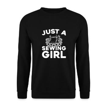 Machine à coudre juste une fille de couture - Sweat-shirt Unisexe - noir - Devant - Alina (178cm) & Michal (187cm)