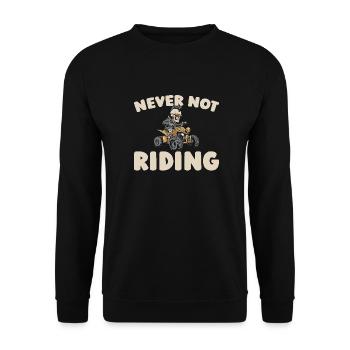 Quad Bike - Unisex Pullover - Schwarz - Vorne - Alina (178cm) & Michal (187cm)