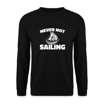 Segeln Segler Segelboot - Unisex Pullover - Schwarz - Vorne - Alina (178cm) & Michal (187cm)