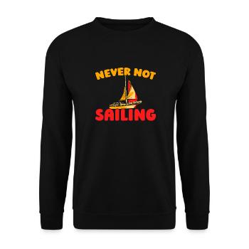 Segeln Segler Segelboot - Unisex Pullover - Schwarz - Vorne - Alina (178cm) & Michal (187cm)