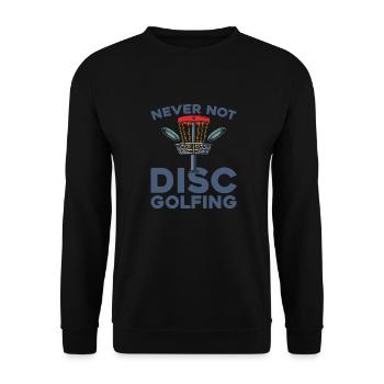 Frisbee Golf Disc Golf - Unisex Sweatshirt - black - Front - Alina (178cm) & Michal (187cm)