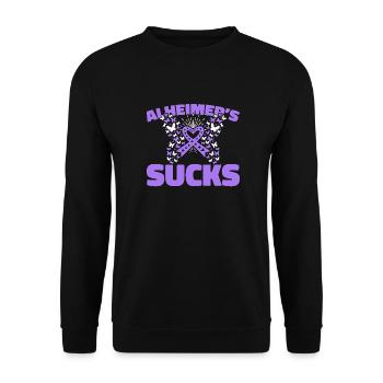 Alzheimer Funny Alzheimers - Unisex Sweatshirt - black - Front - Alina (178cm) & Michal (187cm)