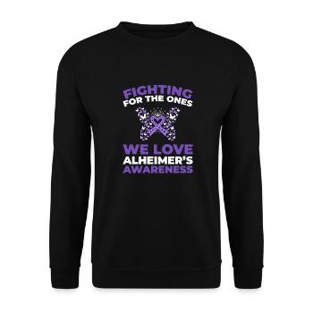 Alzheimer Alzheimers Support - Unisex Pullover - Schwarz - Vorne - Alina (178cm) & Michal (187cm)