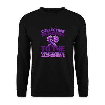 Alzheimer's Alzheimer's Support - Unisex Sweatshirt - black - Front - Alina (178cm) & Michal (187cm)