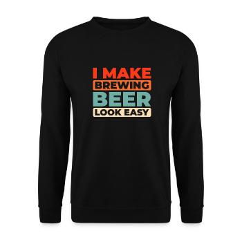Builder - Unisex Sweatshirt - black - Front - Alina (178cm) & Michal (187cm)
