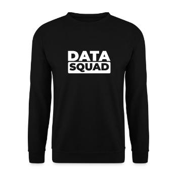 Lieferfahrer Kader - Unisex Pullover - Schwarz - Vorne - Alina (178cm) & Michal (187cm)