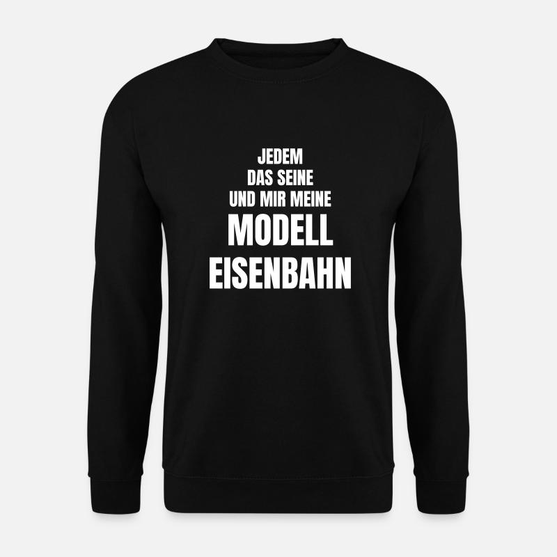 Hobby Modelleisenbahn - Unisex Pullover - Schwarz