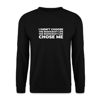 Bushcraft Camping - Unisex Sweatshirt - black - Front - Alina (178cm) & Michal (187cm)