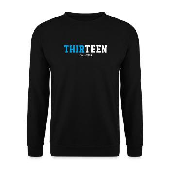 Idée cadeau pour les 13 ans 2026 Treize Adolescents - Sweat-shirt Unisexe - noir - Devant - Alina (178cm) & Michal (187cm)