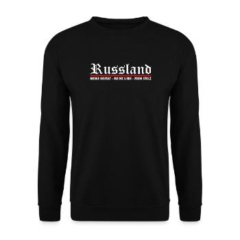 Russland - Unisex Pullover - Schwarz - Vorne - Alina (178cm) & Michal (187cm)