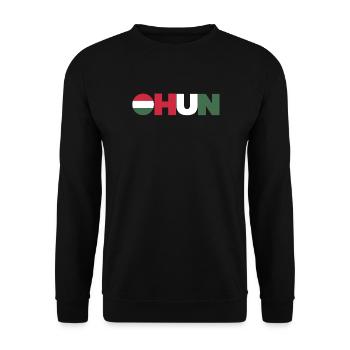 Hungary - Unisex Sweatshirt - black - Front - Alina (178cm) & Michal (187cm)