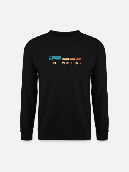 Lkw fahrer ich meine follower - Unisex Pullover - Schwarz