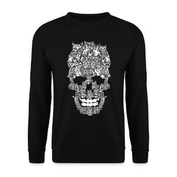 Cats Deadhead - Unisex Sweatshirt - black - Front - Alina (178cm) & Michal (187cm)