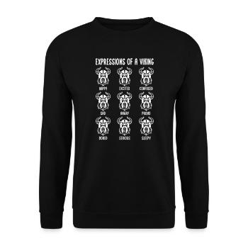 Iceland Viking Emotions Iceland Norway - Unisex Sweatshirt - black - Front - Alina (178cm) & Michal (187cm)