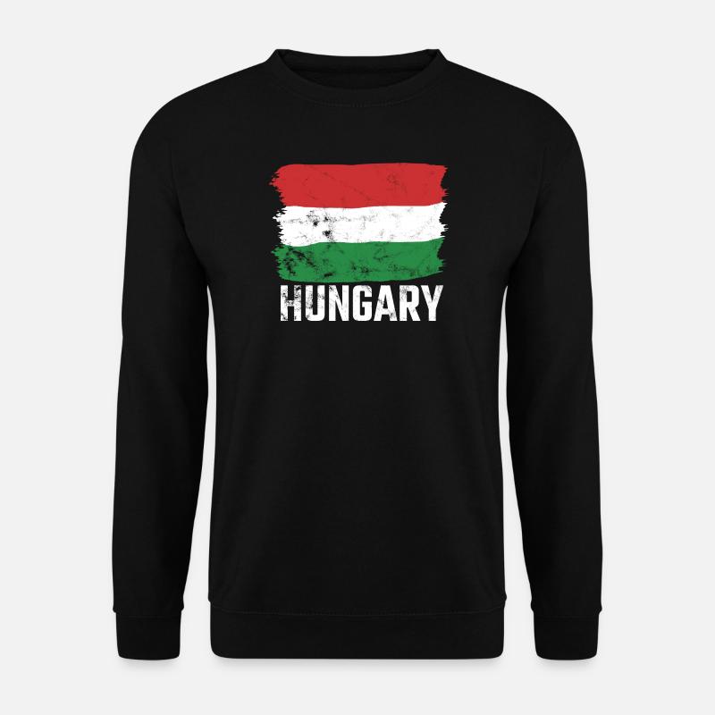 Ungarn Hungary Flagge Ungarisch Stolz - Unisex Pullover - Schwarz