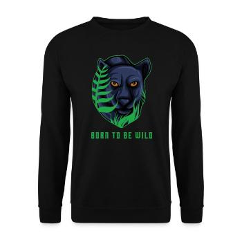 Panter Born To B Wild - Unisex Pullover - Schwarz - Vorne - Alina (178cm) & Michal (187cm)