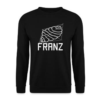 Franz, das nordische Zimt-Brot - Unisex Pullover - Schwarz - Vorne - Alina (178cm) & Michal (187cm)