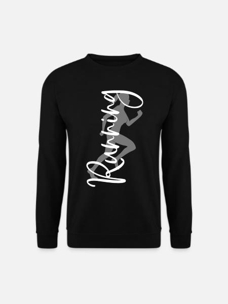 Running Sport Frau Läuferin Rennen Laufen Joggen - Unisex Pullover - Schwarz