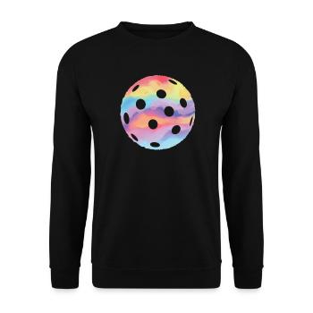 Floorball Ball Innebandy Girls Floorball - Unisex Sweatshirt - black - Front - Alina (178cm) & Michal (187cm)