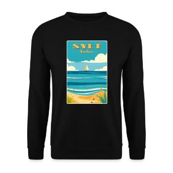 Sylt Nordsee - Unisex Pullover - Schwarz - Vorne - Alina (178cm) & Michal (187cm)