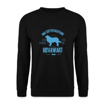 Canino Tshirt Hovawart - Sweat-shirt Unisexe - noir - Devant - Alina (178cm) & Michal (187cm)